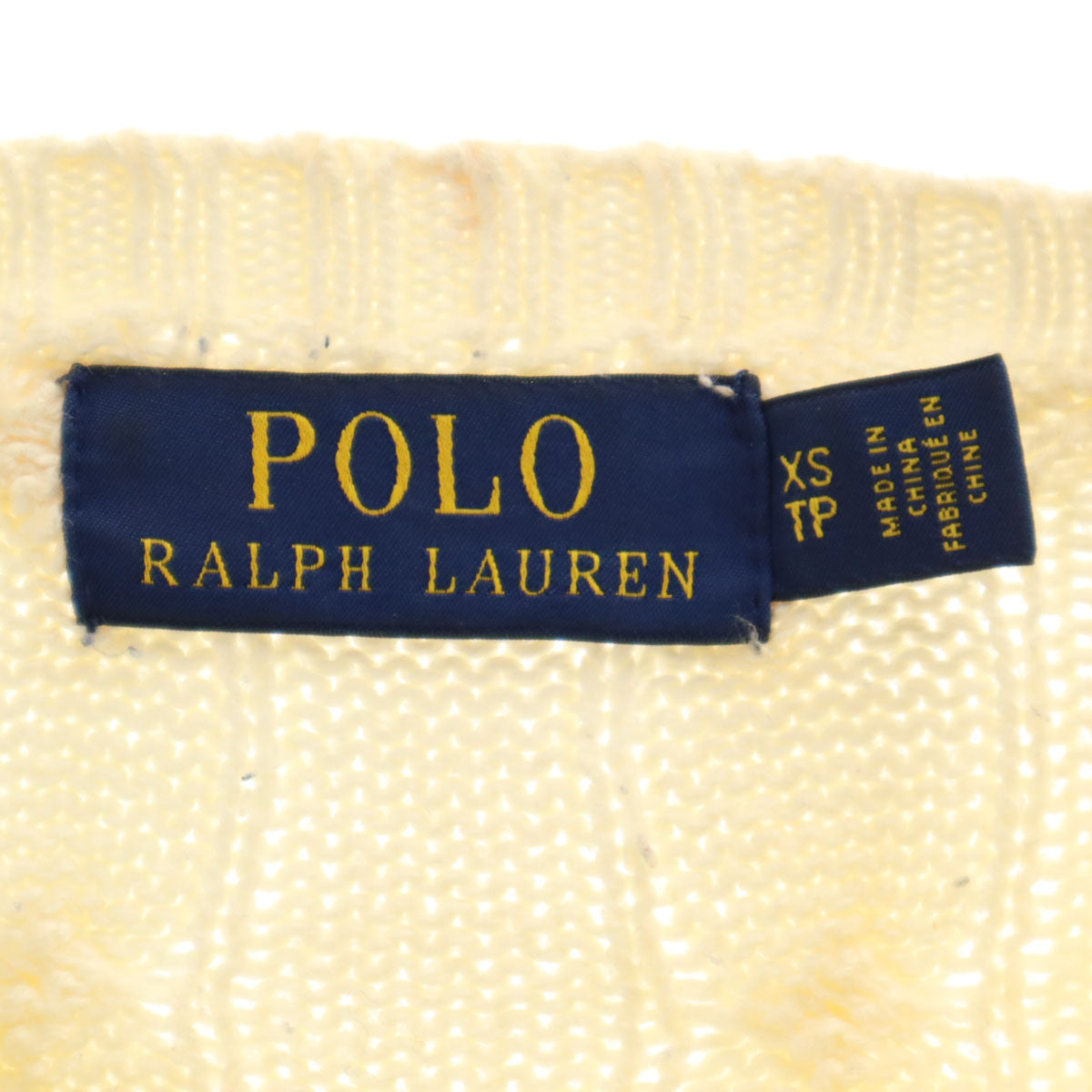 POLO RALPH LAUREN ポロラルフローレン 長袖 ニット XS ホワイト セーター メンズ