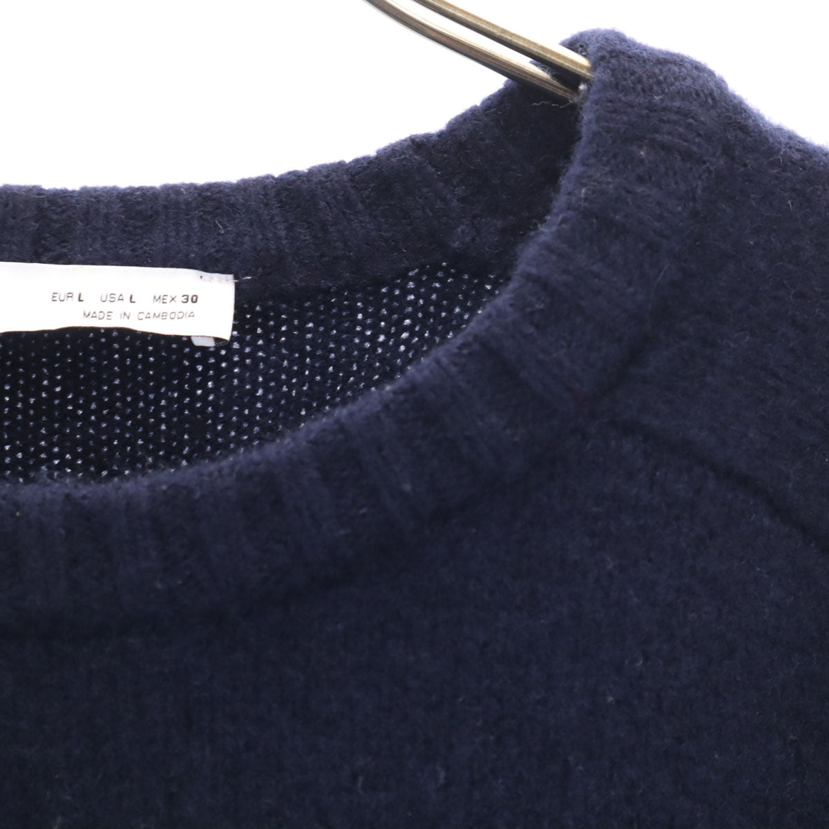 ZARA ザラ 長袖 ニット L ネイビー セーター レディース
