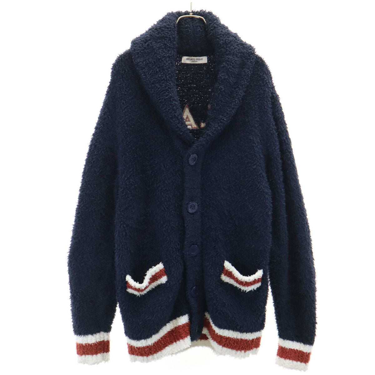 GELATO PIQUE HOMME ジェラートピケ オム 長袖 カーディガン L ネイビー メンズ