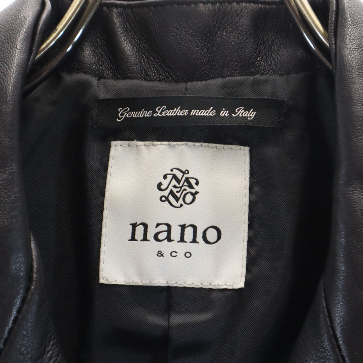 nano&co ナノアンドコー レザー ライダースジャケット 38 ブラック系 レディース