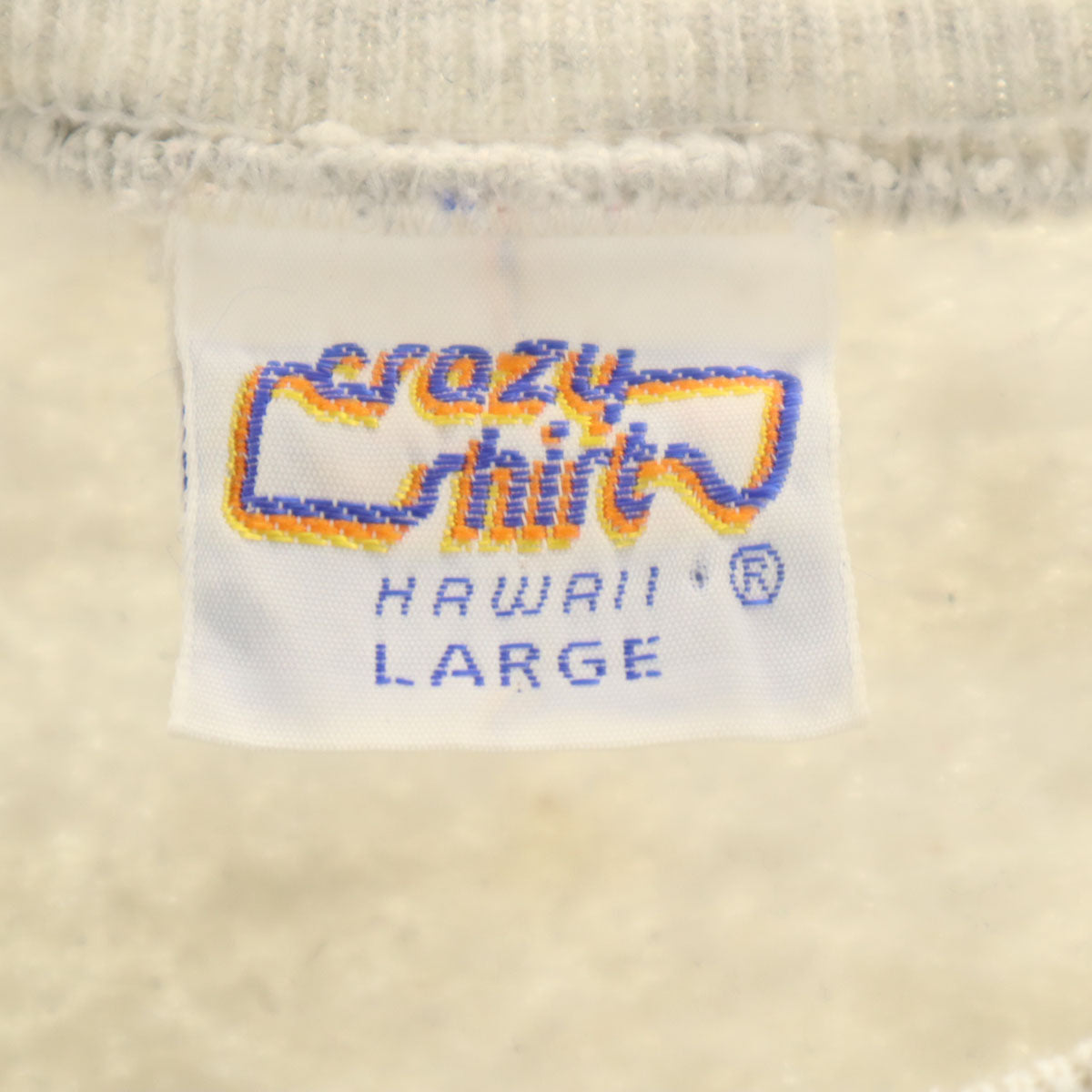 Crazy Shirt クレイジーシャツ 90s maui オールド 長袖 トレーナー L グレー系 スウェット 裏起毛 メンズ