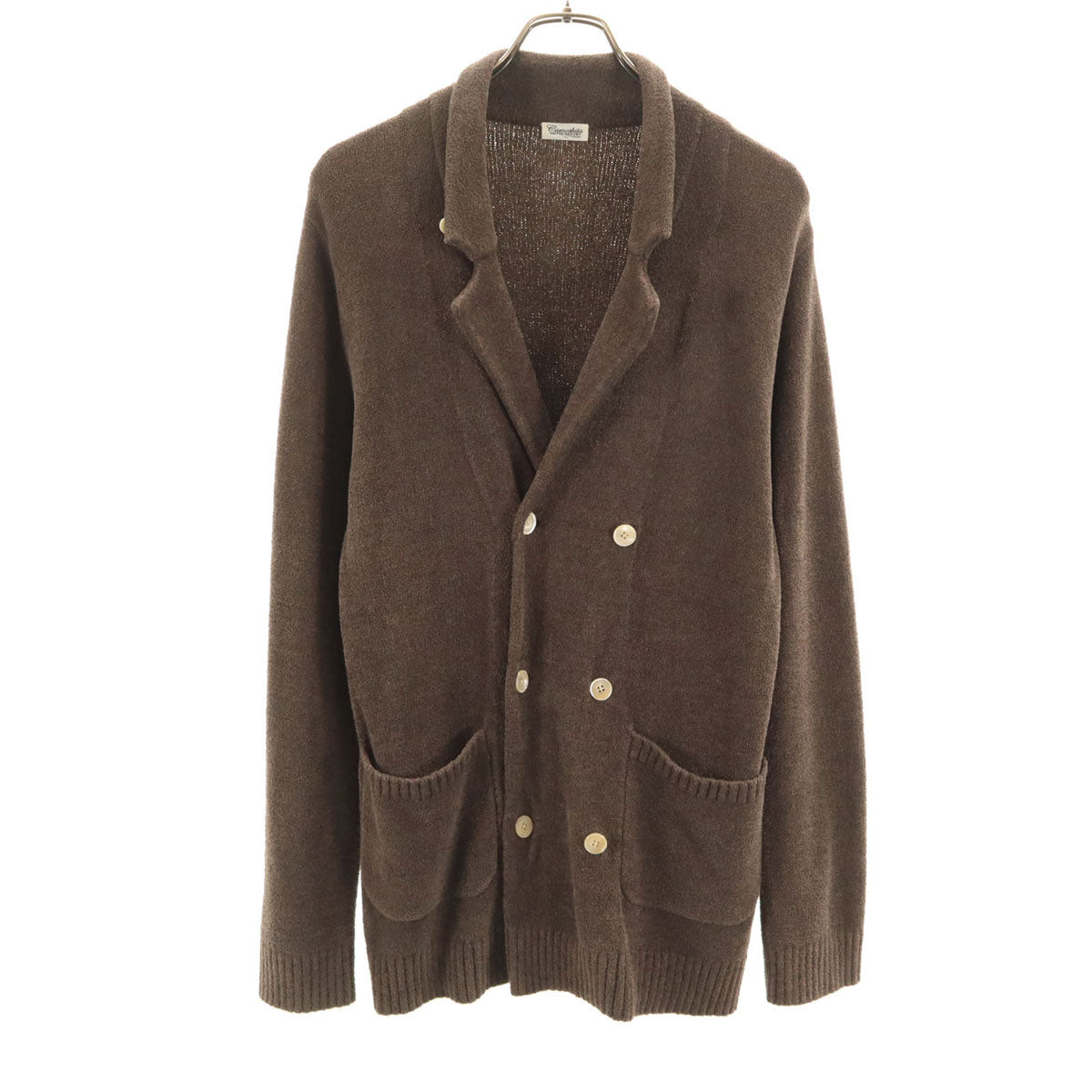 UNITED ARROWS ユナイテッドアローズ ニットジャケット 48 ブラウン ふわもこ メンズ