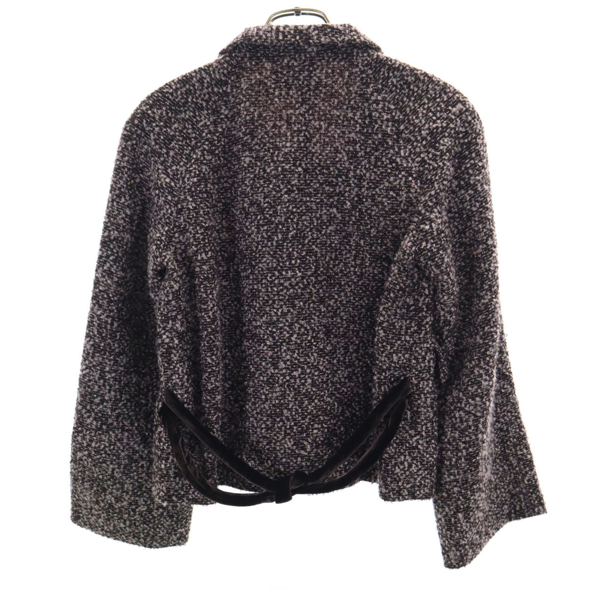 U by ungaro ユーバイウンガロ 日本製 ウールブレンド ツイード ジャケット 36 ピンク×ブラウン系 レディース