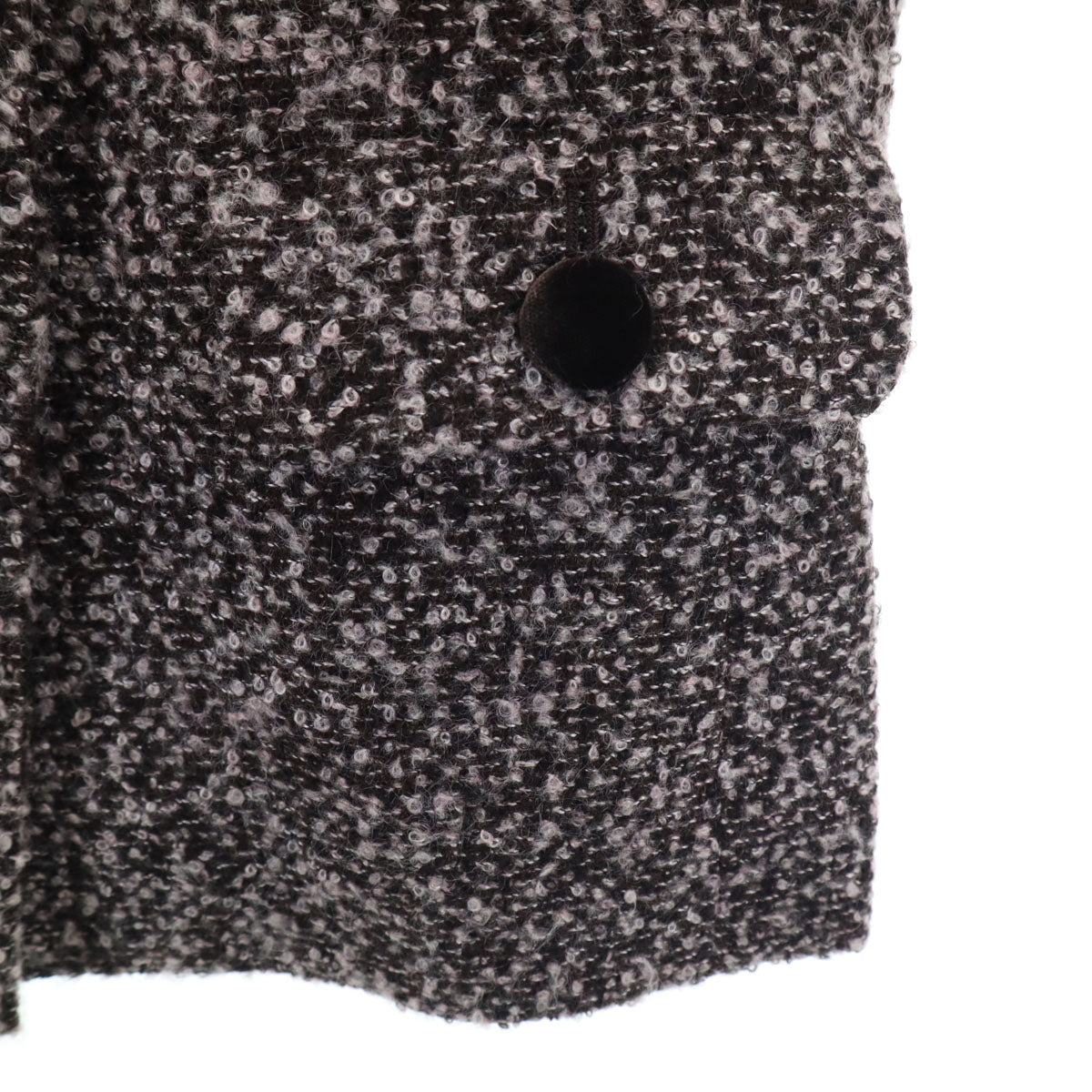 U by ungaro ユーバイウンガロ 日本製 ウールブレンド ツイード ジャケット 36 ピンク×ブラウン系 レディース