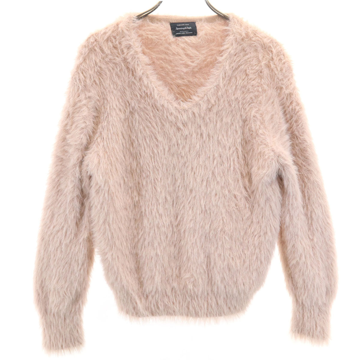 美品 green label relaxing グリーンレーベルリラクシング 長袖 ニット ピンク セーター レディース