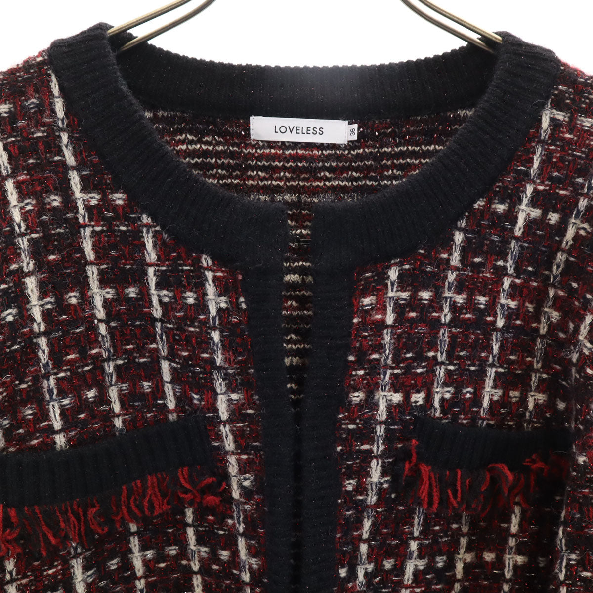 美品 LOVELESS ラブレス ジャケット 36 レッド系 レディース