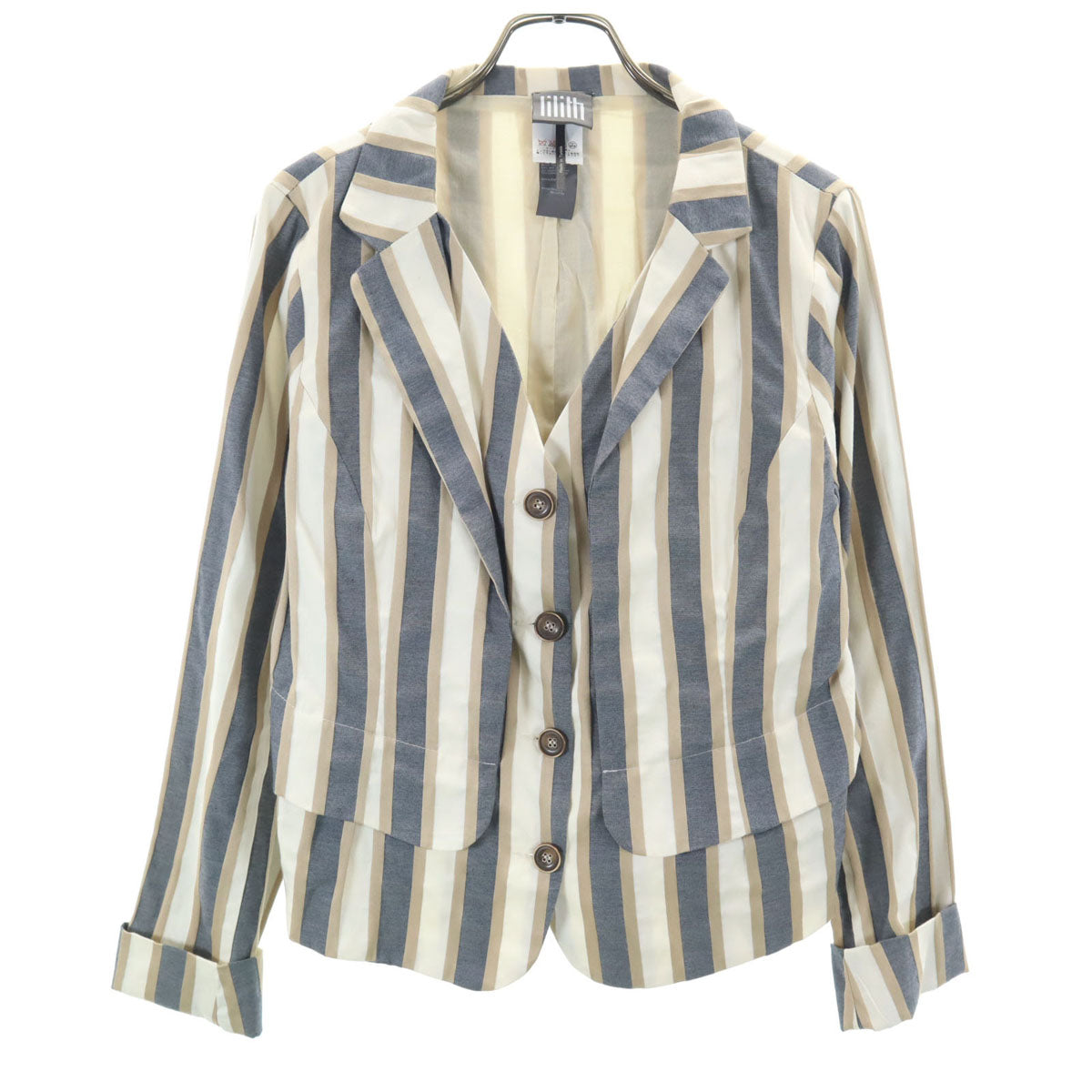 リリット ストライプ柄 ジャケット 38 レディース