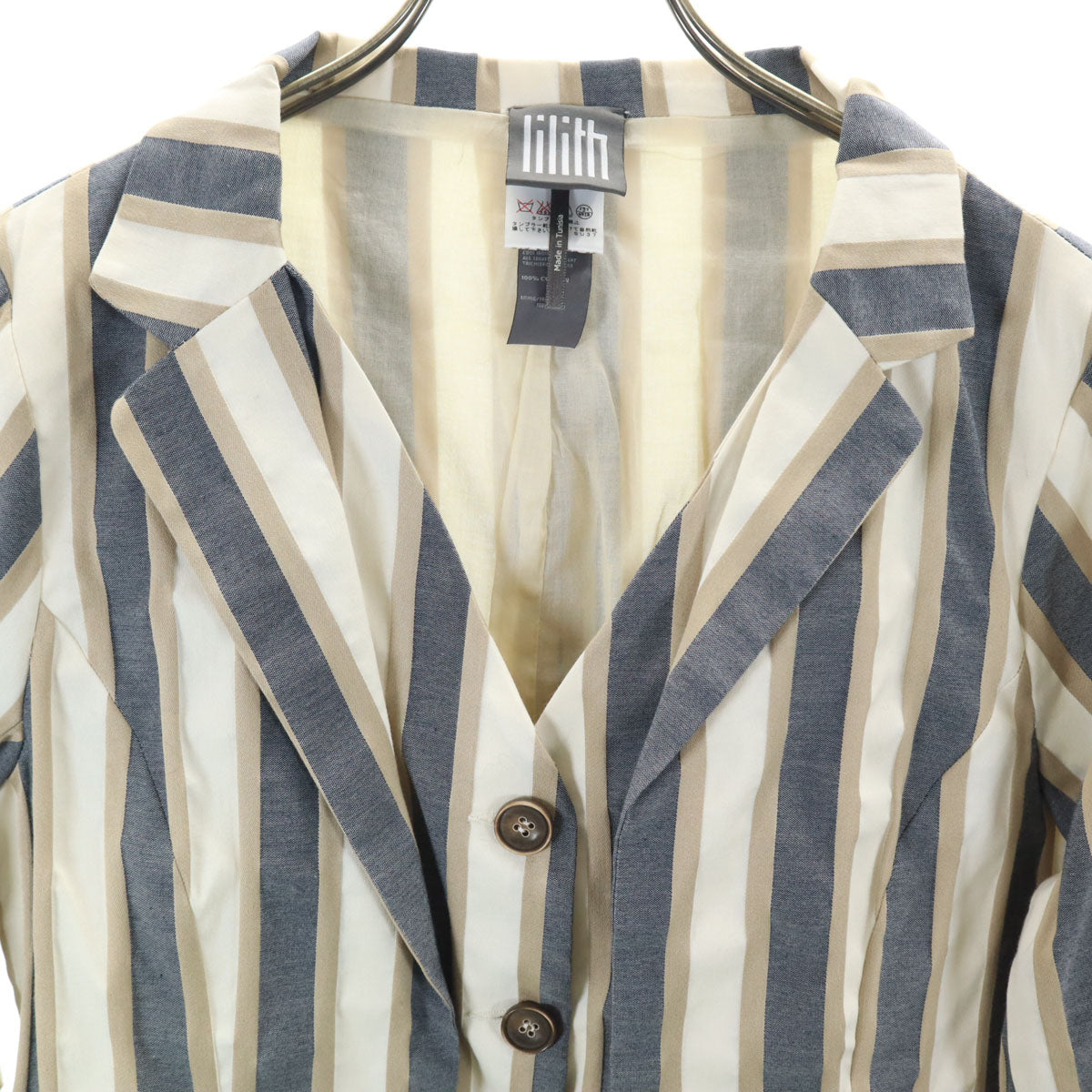 リリット ストライプ柄 ジャケット 38 レディース