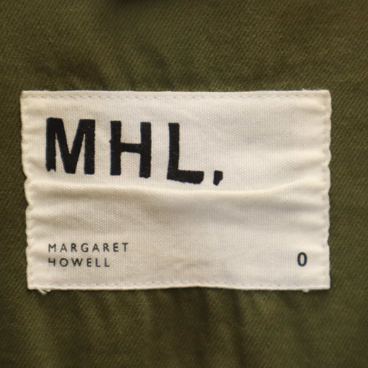 MARGARET HOWELL マーガレットハウエル 長袖 シャツワンピース 0 カーキ レディース