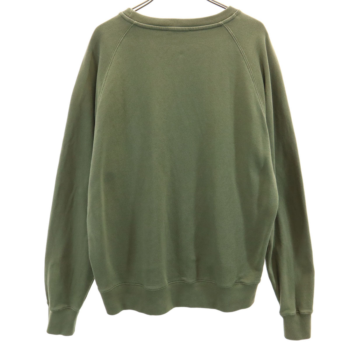 MAISON KITSUNE メゾンキツネ ポルトガル製 長袖 スウェット トレーナー XL オリーブ レディース