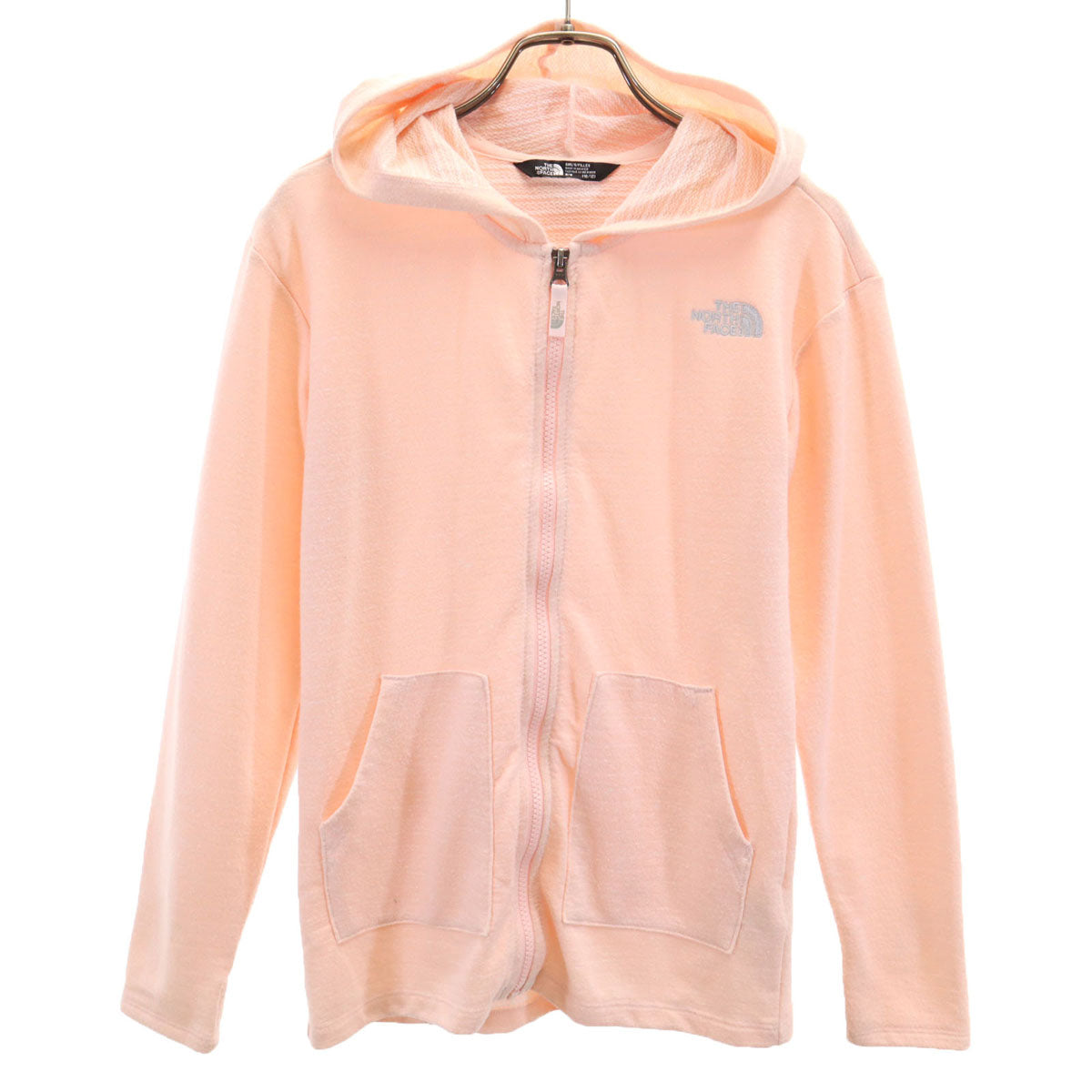 THE NORTH FACE ノースフェイス 長袖 ジップパーカー M 10-12 サーモンピンク A3NII アウトドア キッズ