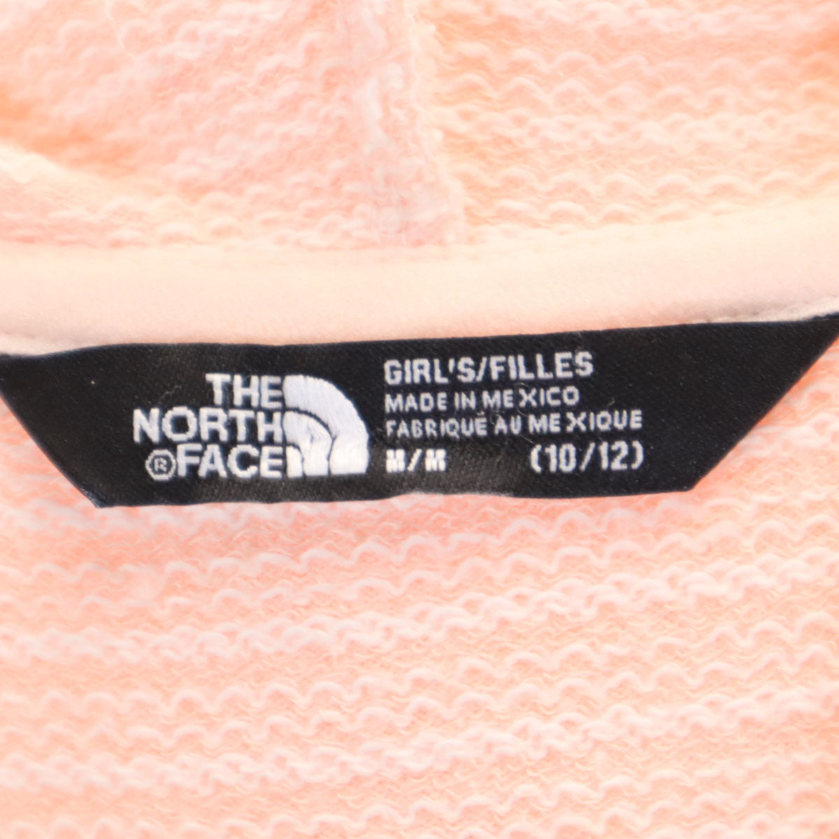 THE NORTH FACE ノースフェイス 長袖 ジップパーカー M 10-12 サーモンピンク A3NII アウトドア キッズ