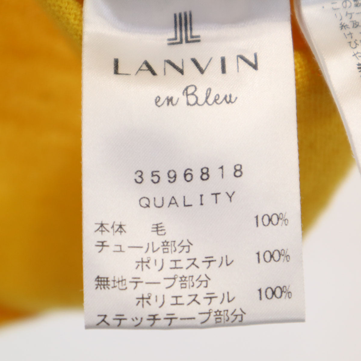LANVIN en Bleu ランバンオンブルー 長袖 ニットカーディガン 38 イエロー レディース