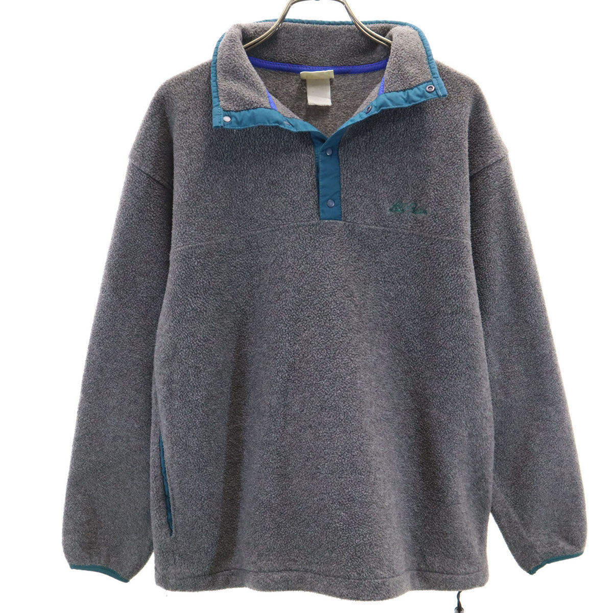 L.L.Bean エルエルビーン 80s ヴィンテージ プルオーバー フリースジャケット チャコールグレー アウトドア メンズ