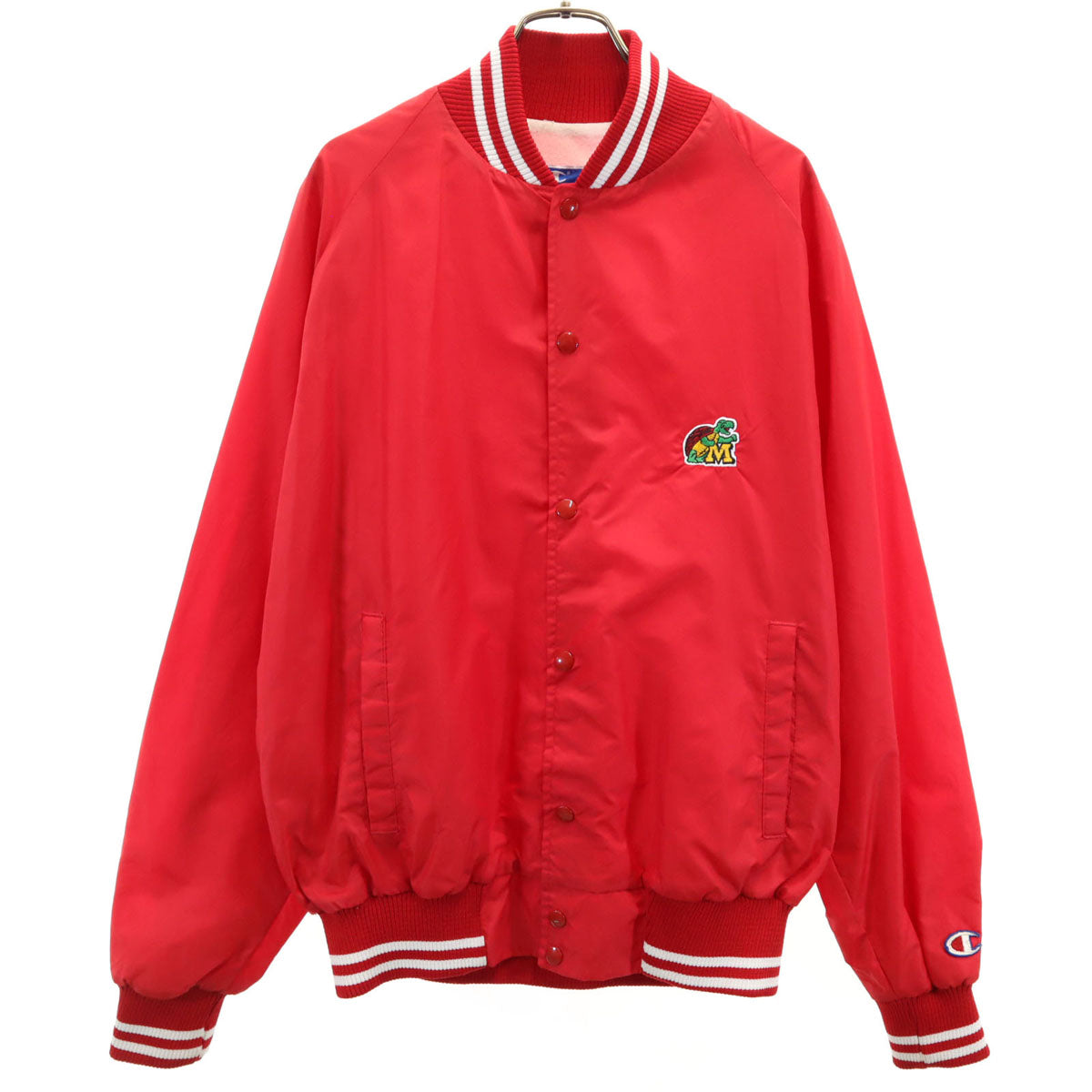 Champion チャンピオン 90s USA製 オールド 青タグ ベースボール ジャケット L レッド メンズ