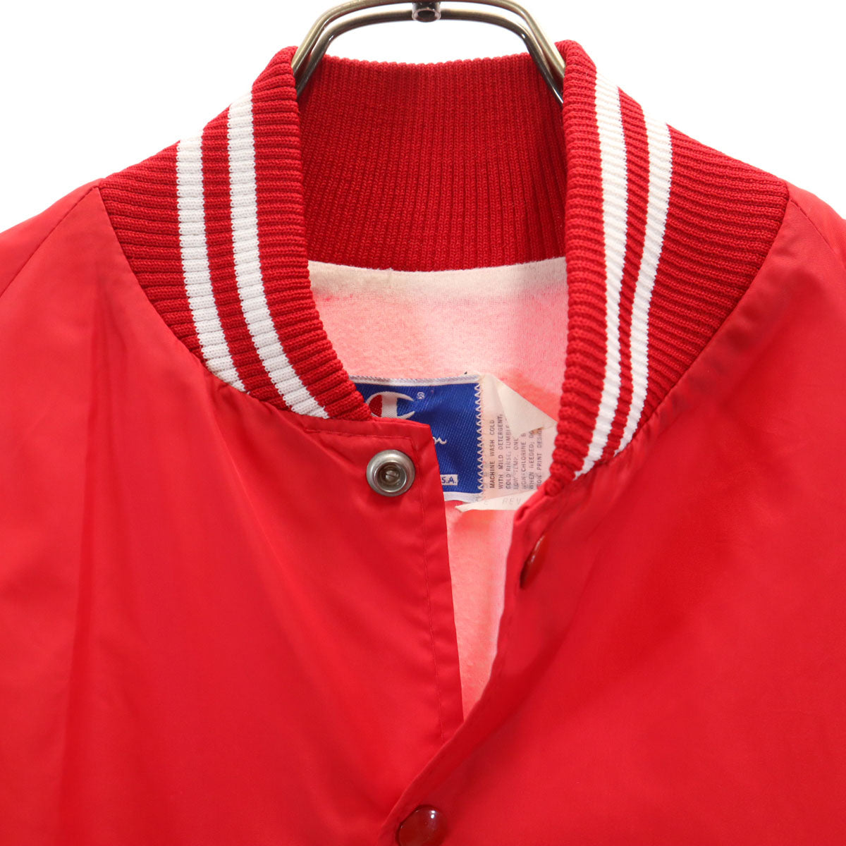 Champion チャンピオン 90s USA製 オールド 青タグ ベースボール ジャケット L レッド メンズ