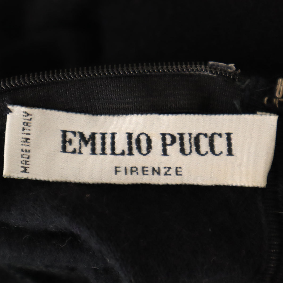 Emilio Pucci エミリオプッチ イタリア製 アンゴラブレンド 長袖 ミンクファー セーター 42 ブラック ニット レディース
