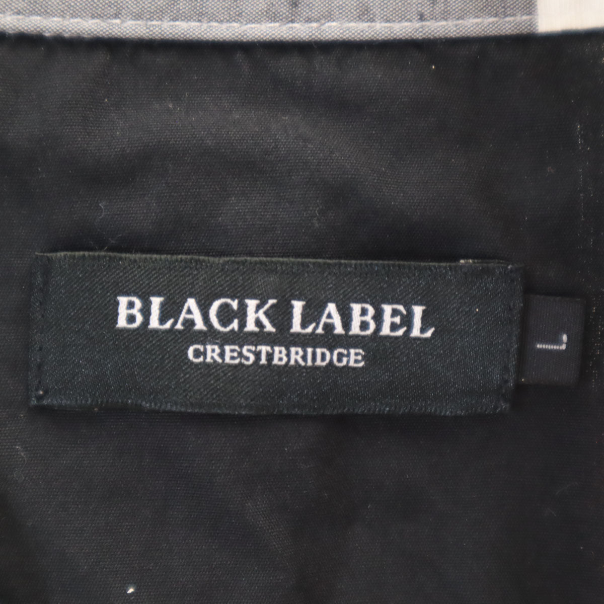 BLACK LABEL CRESTBRIDGE ブラックレーベルクレストブリッジ チェック柄 長袖 シャツ L ホワイト メンズ