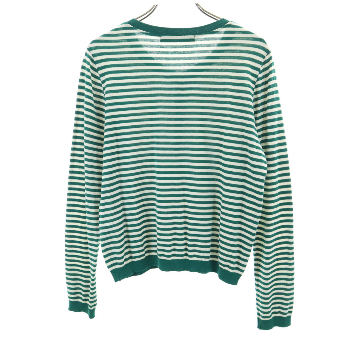 BEAUTY＆YOUTH UNITED ARROWS ビューティーアンドユース ユナイテッドアローズ ボーダー柄 長袖 カーディガン グリーン レディース