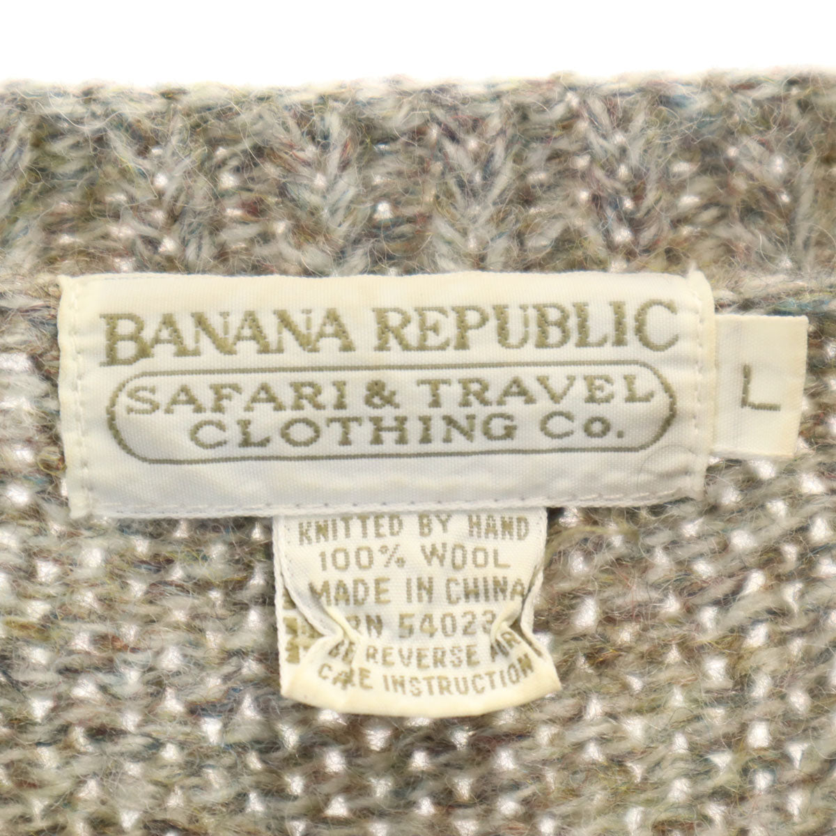 Banana Republic バナナリパブリック 80s 90s オールド スキー 長袖 セーター L アッシュグレー ニット メンズ