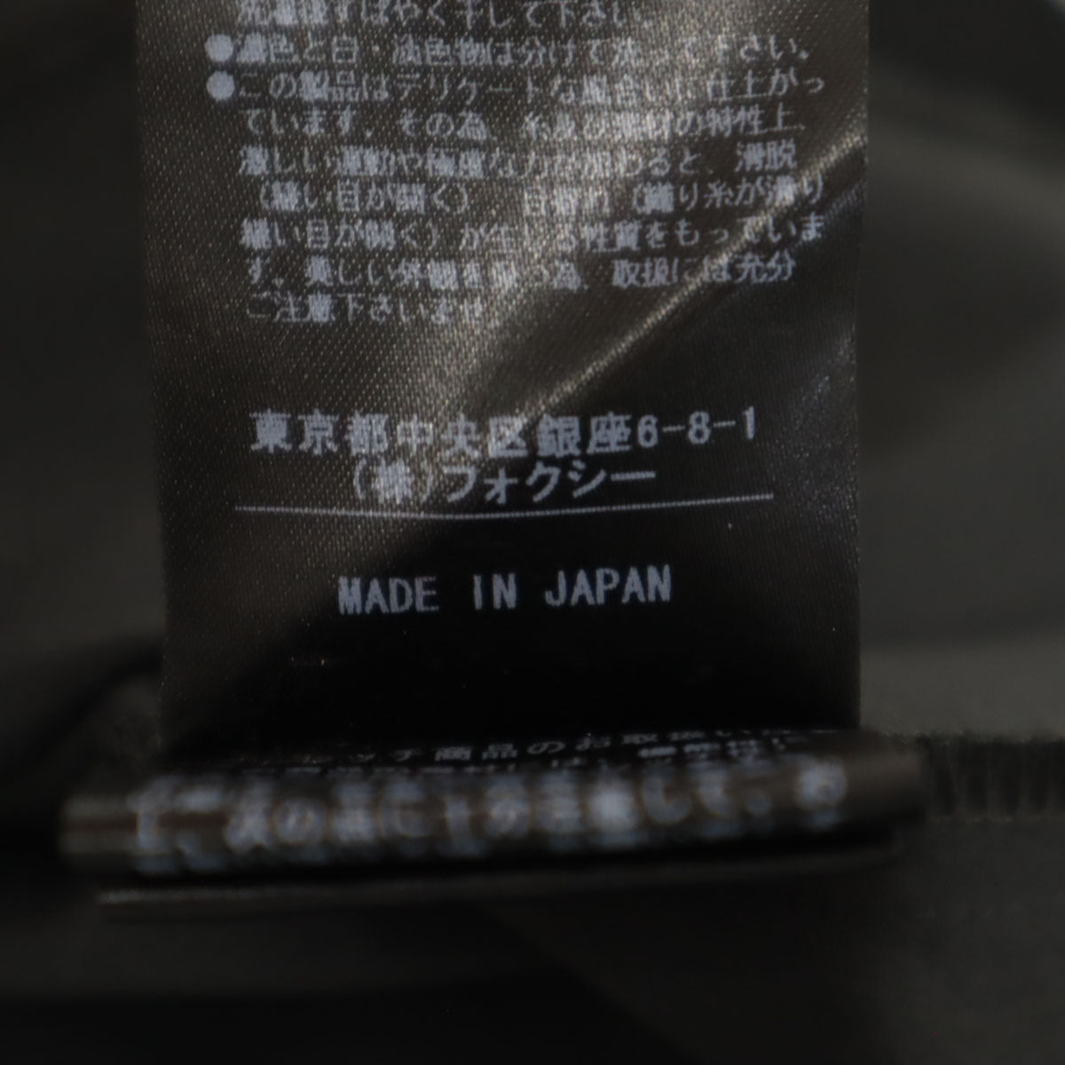 FOXEY フォクシー 日本製 長袖 ドレスシャツ 38 ブラック レディース