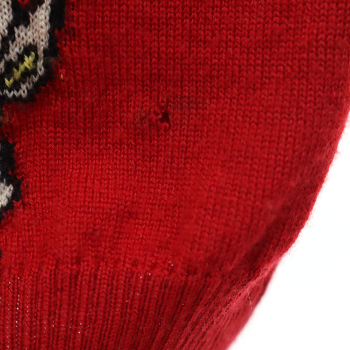 LOVEMOSCHINO ラブモスキーノ デビル柄 長袖 ニット M レッド セーター メンズ