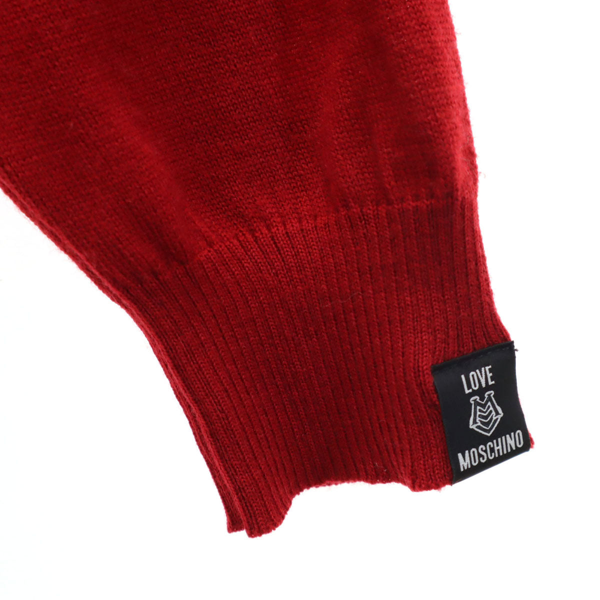 LOVEMOSCHINO ラブモスキーノ デビル柄 長袖 ニット M レッド セーター メンズ