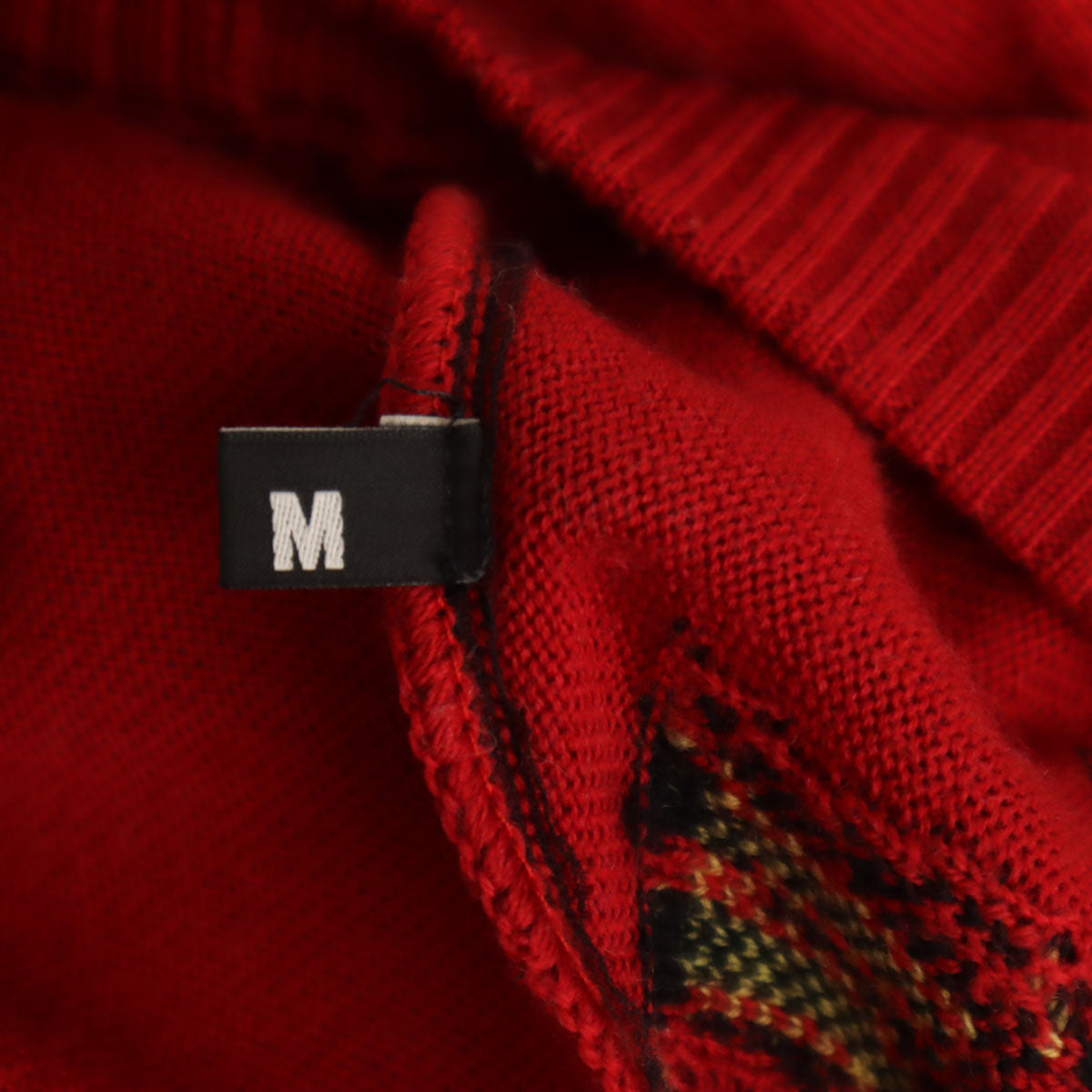 LOVEMOSCHINO ラブモスキーノ デビル柄 長袖 ニット M レッド セーター メンズ
