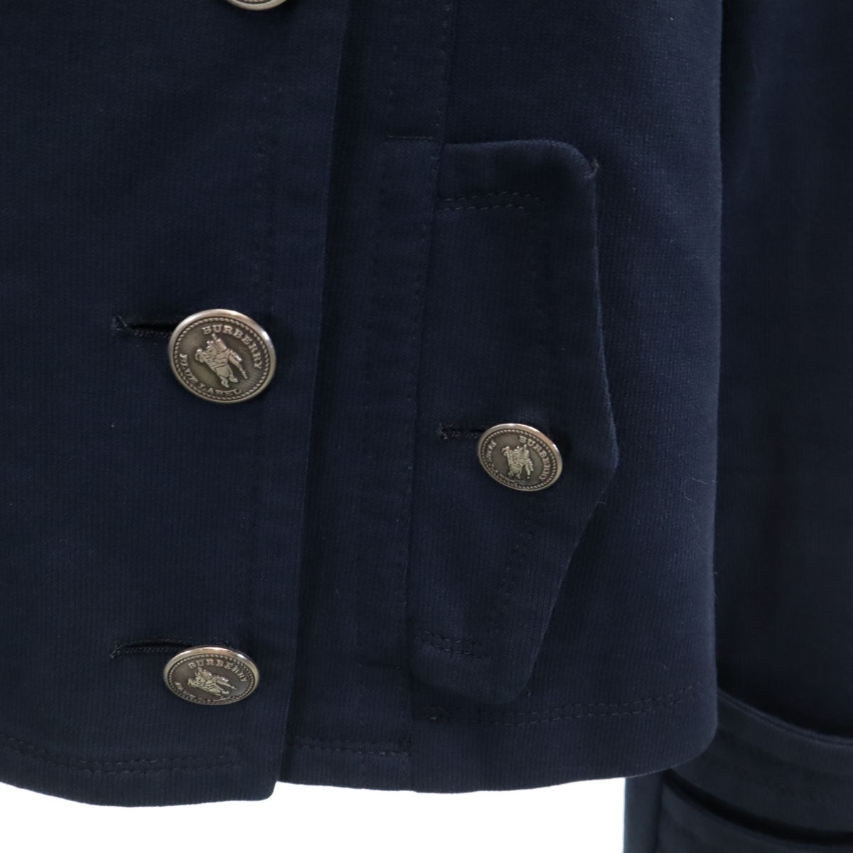 BURBERRY LONDON BLUE LABEL バーバリー ロンドン ブルーレーベル 日本製 ピーコート 38 ネイビー 三陽商会 Pコート レディース