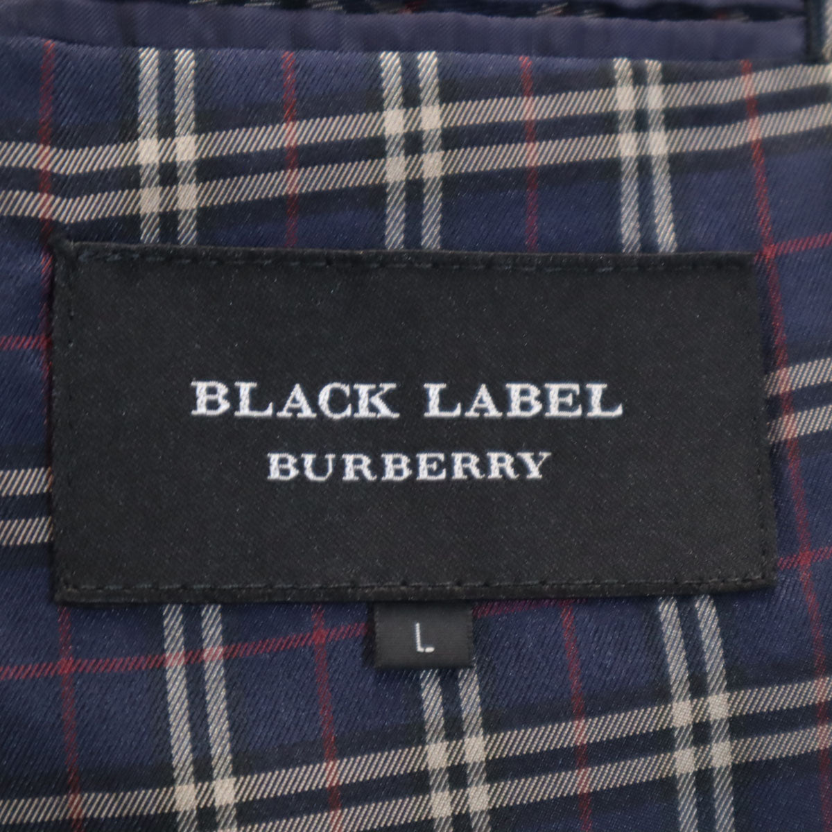 BURBERRY BLACK LABEL バーバリーブラックレーベル テーラードジャケット L ネイビー 三陽商会 ブレザー メンズ