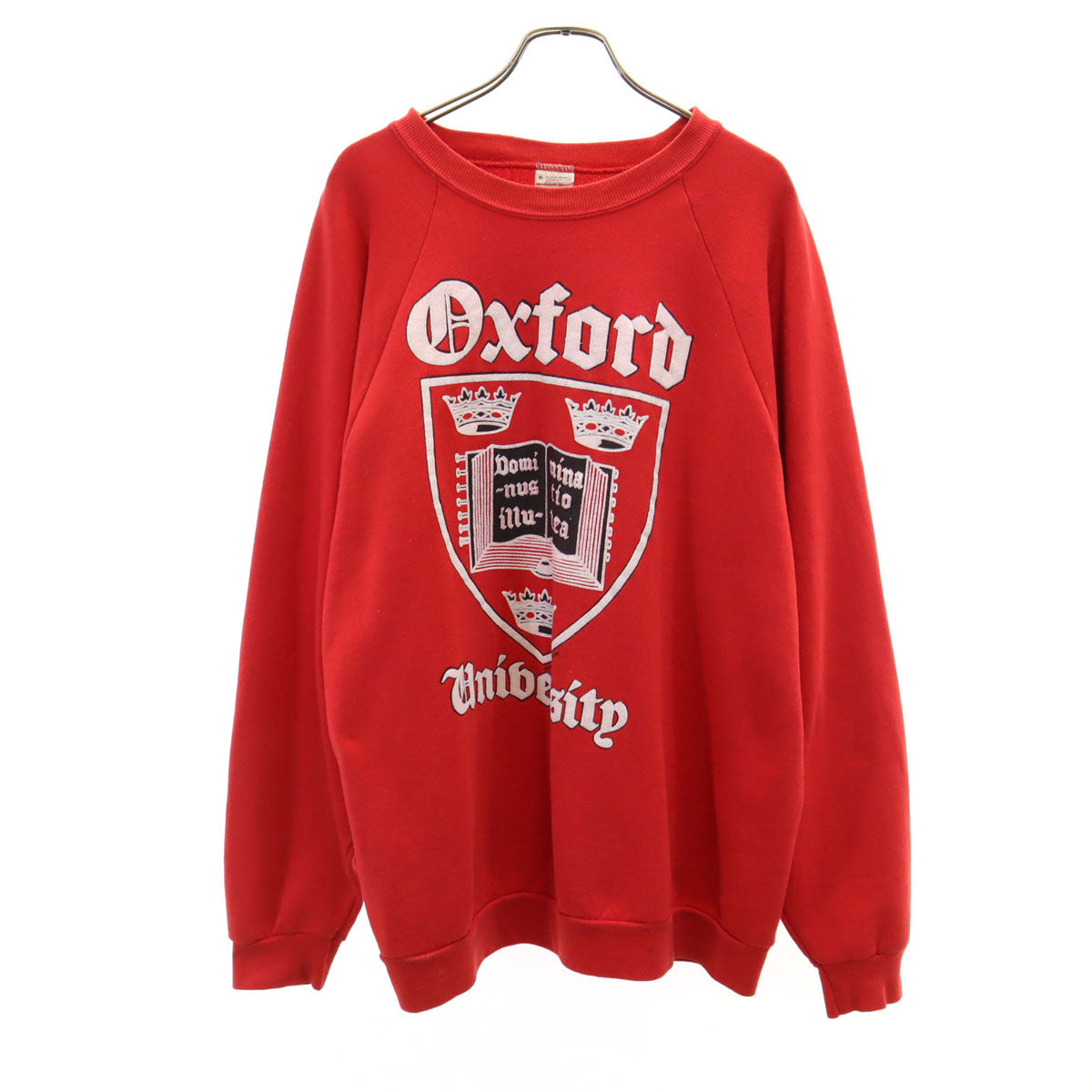 80s 90s アイルランド製 オールド 長袖 スウェット トレーナー XL レッド メンズ