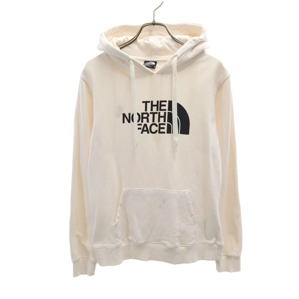 THE NORTH FACE ノースフェイス 長袖 スウェットパーカー M アイボリー CSV9 アウトドア 裏起毛 レディース