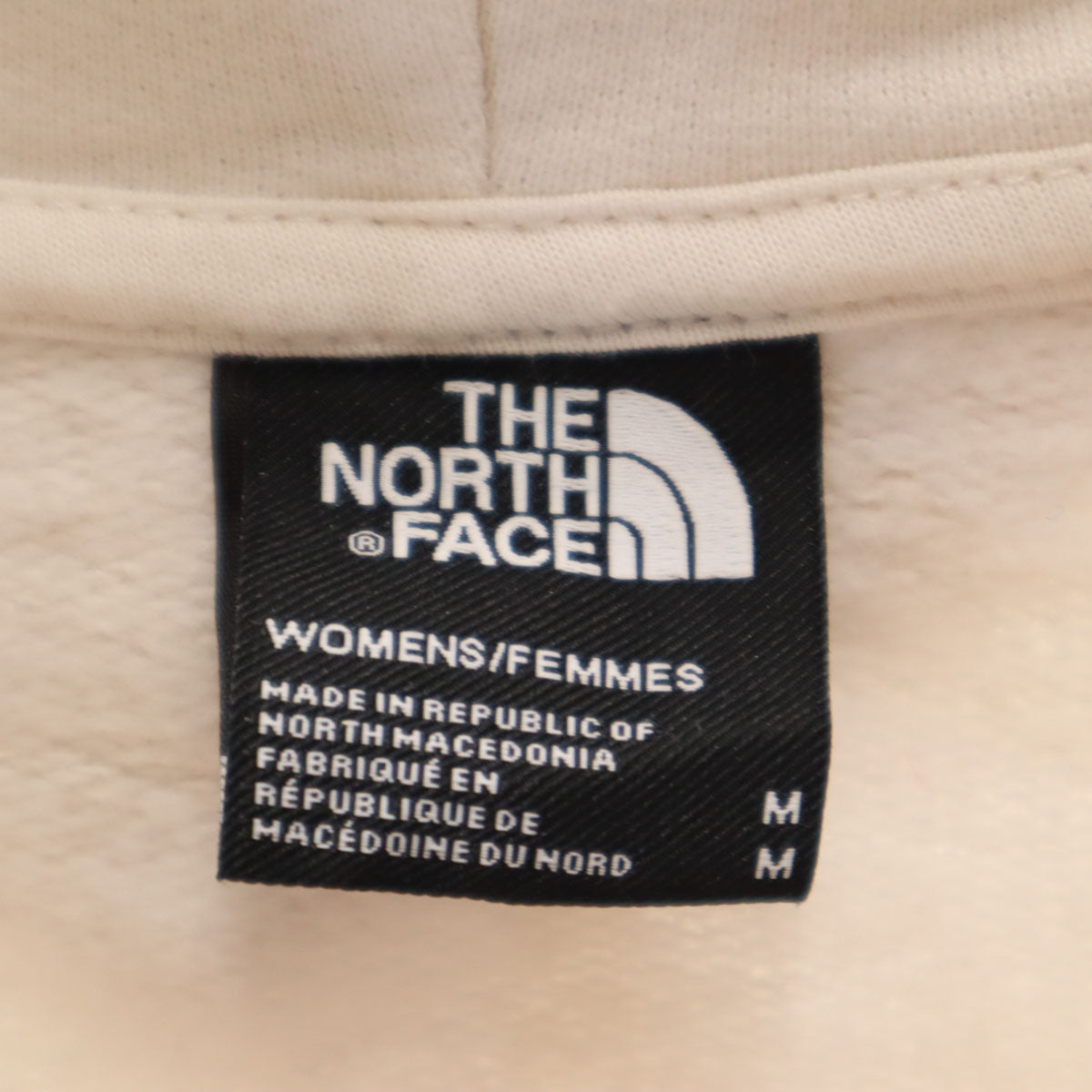 THE NORTH FACE ノースフェイス 長袖 スウェットパーカー M アイボリー CSV9 アウトドア 裏起毛 レディース