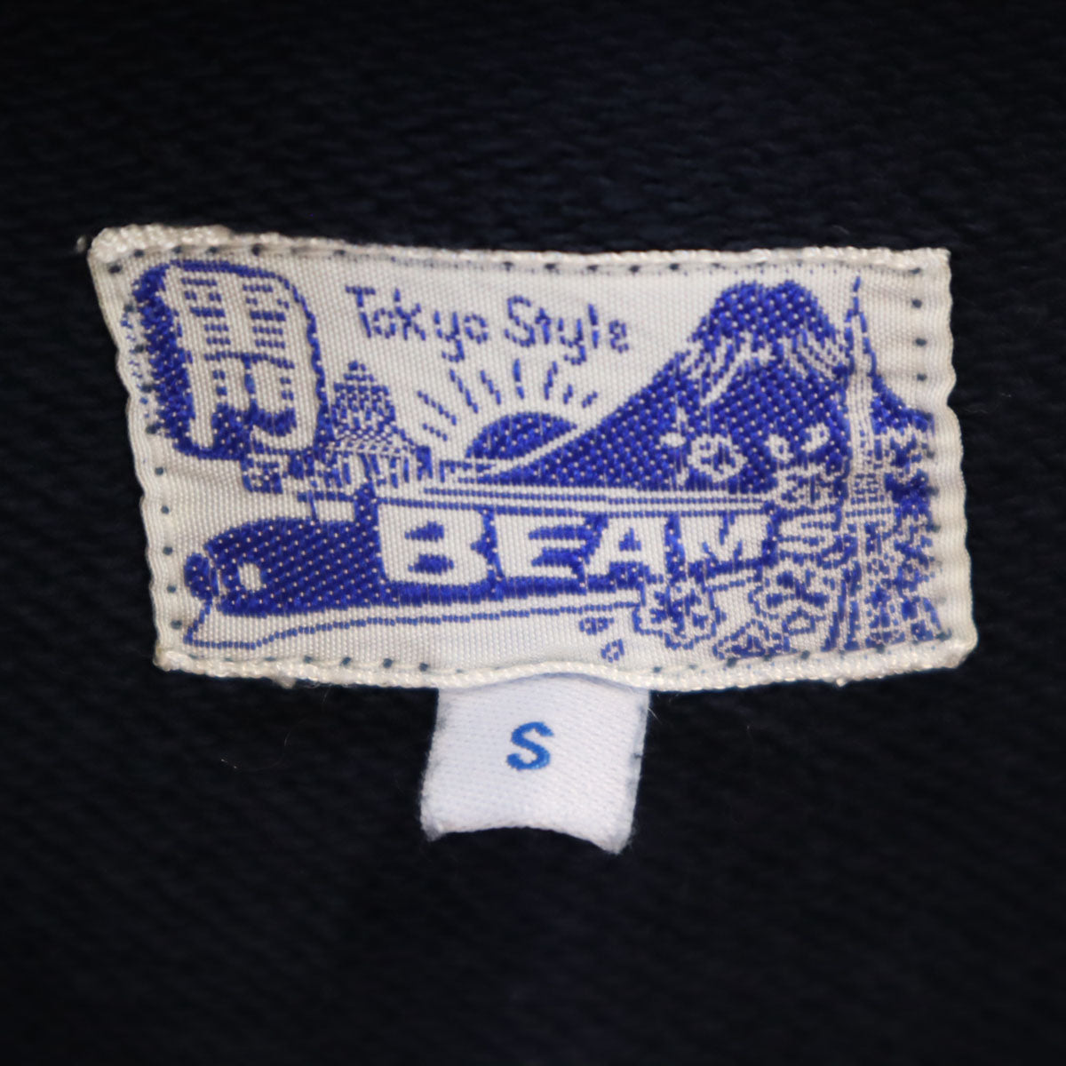BEAMS ビームス TAILOR TOYO テーラー東洋 別注 日本マップ刺繍 長袖 スカ スウェットパーカー S ネイビー 東洋エンタープライズ 和柄 龍 鷹 鷲 メンズ