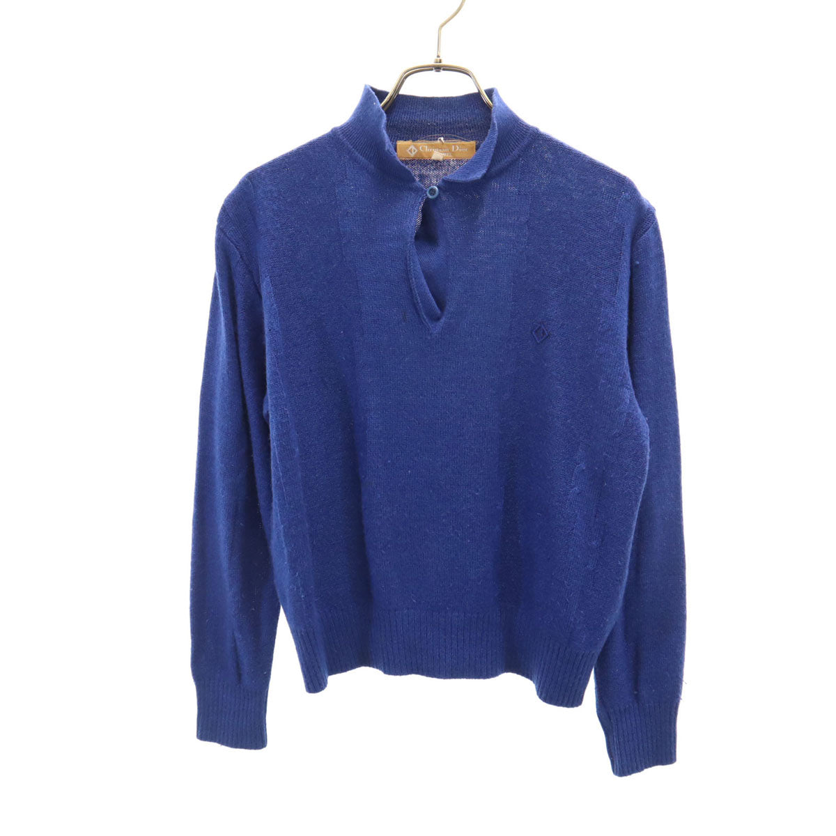 Christian Dior SPORTS クリスチャンディオールスポーツ 80s 90s オールド 長袖 ニット M 青紺系 セーター レディース