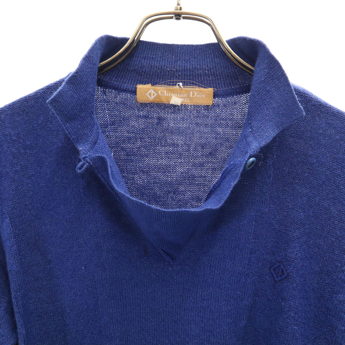 Christian Dior SPORTS クリスチャンディオールスポーツ 80s 90s オールド 長袖 ニット M 青紺系 セーター レディース