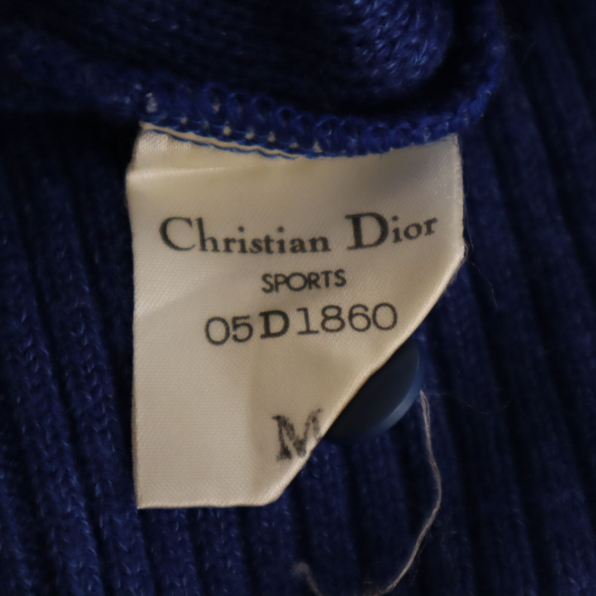 Christian Dior SPORTS クリスチャンディオールスポーツ 80s 90s オールド 長袖 ニット M 青紺系 セーター レディース