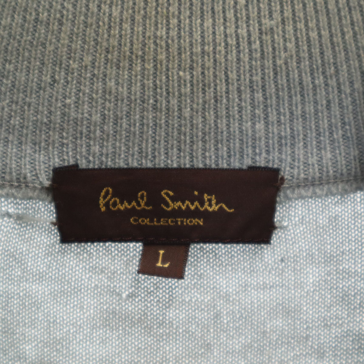 PAUL SMITH COLLECTION ポールスミスコレクション 日本製 カシミヤブレンド ニットジャケット L グレー メンズ