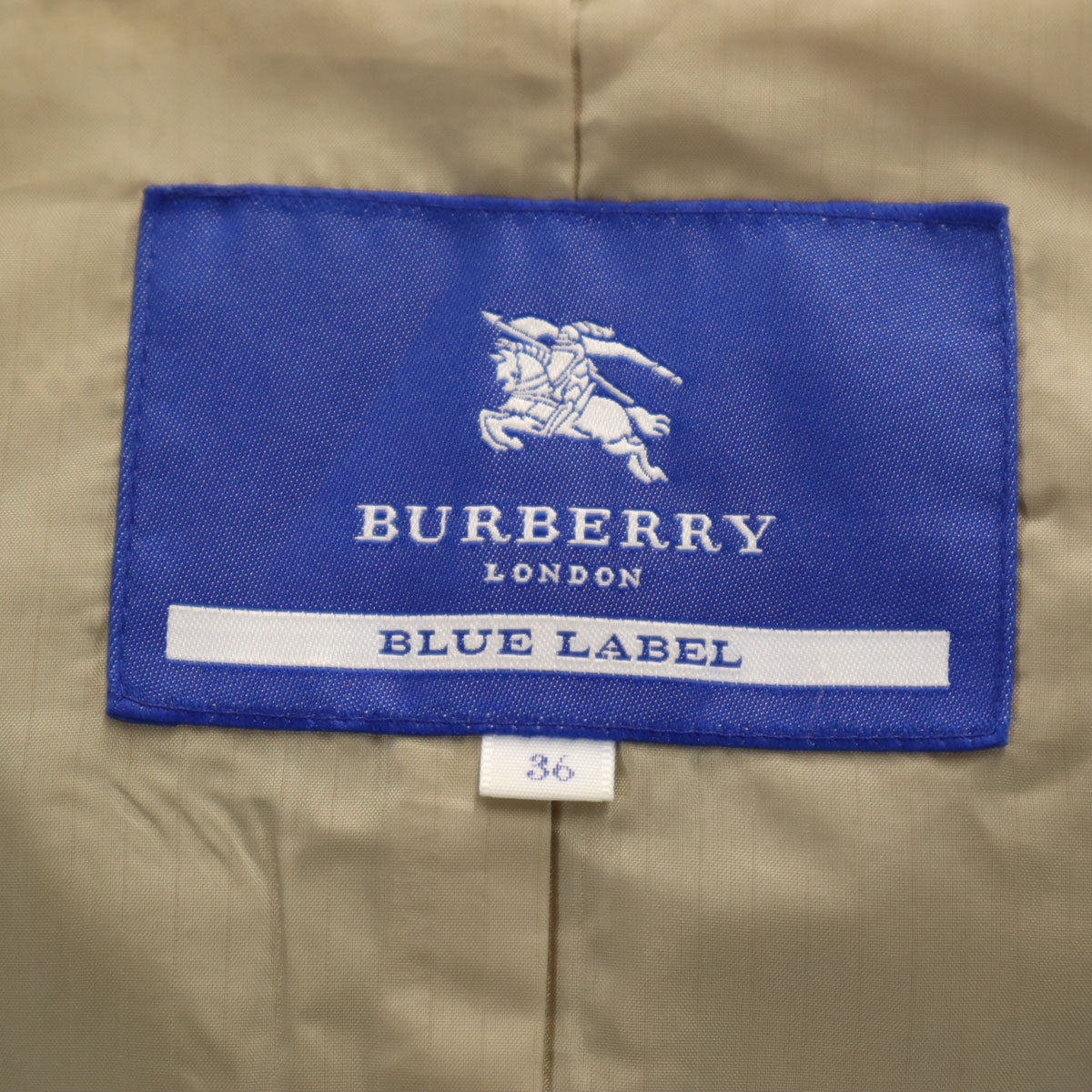 BURBERRY LONDON BLUE LABEL バーバリー ロンドン ブルーレーベル 日本製 トレンチ ジャケット 36 ベージュ 三陽商会 レディース