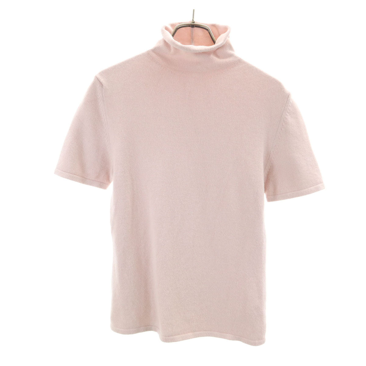 S Max Mara エスマックスマーラ イタリア製 半袖 ハイネック ニット L ピンク レディース