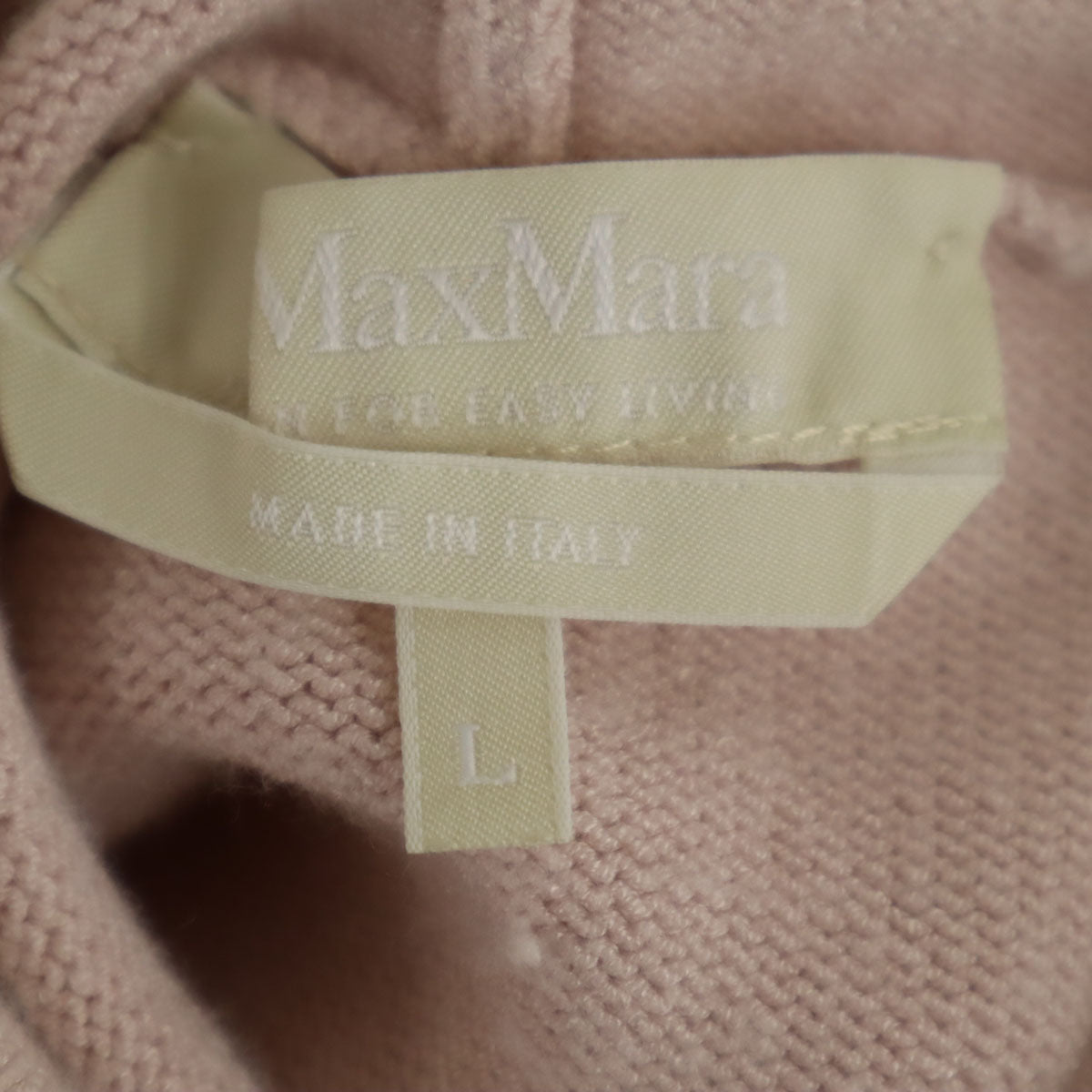 S Max Mara エスマックスマーラ イタリア製 半袖 ハイネック ニット L ピンク レディース