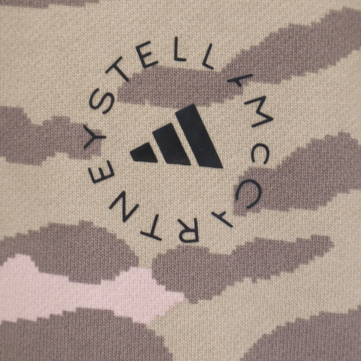 adidas by Stella McCartney アディダスバイステラマッカートニー 未使用 アニマル柄 長袖 スウェット トレーナー 上下 セットアップ S/M ベージュ レディース