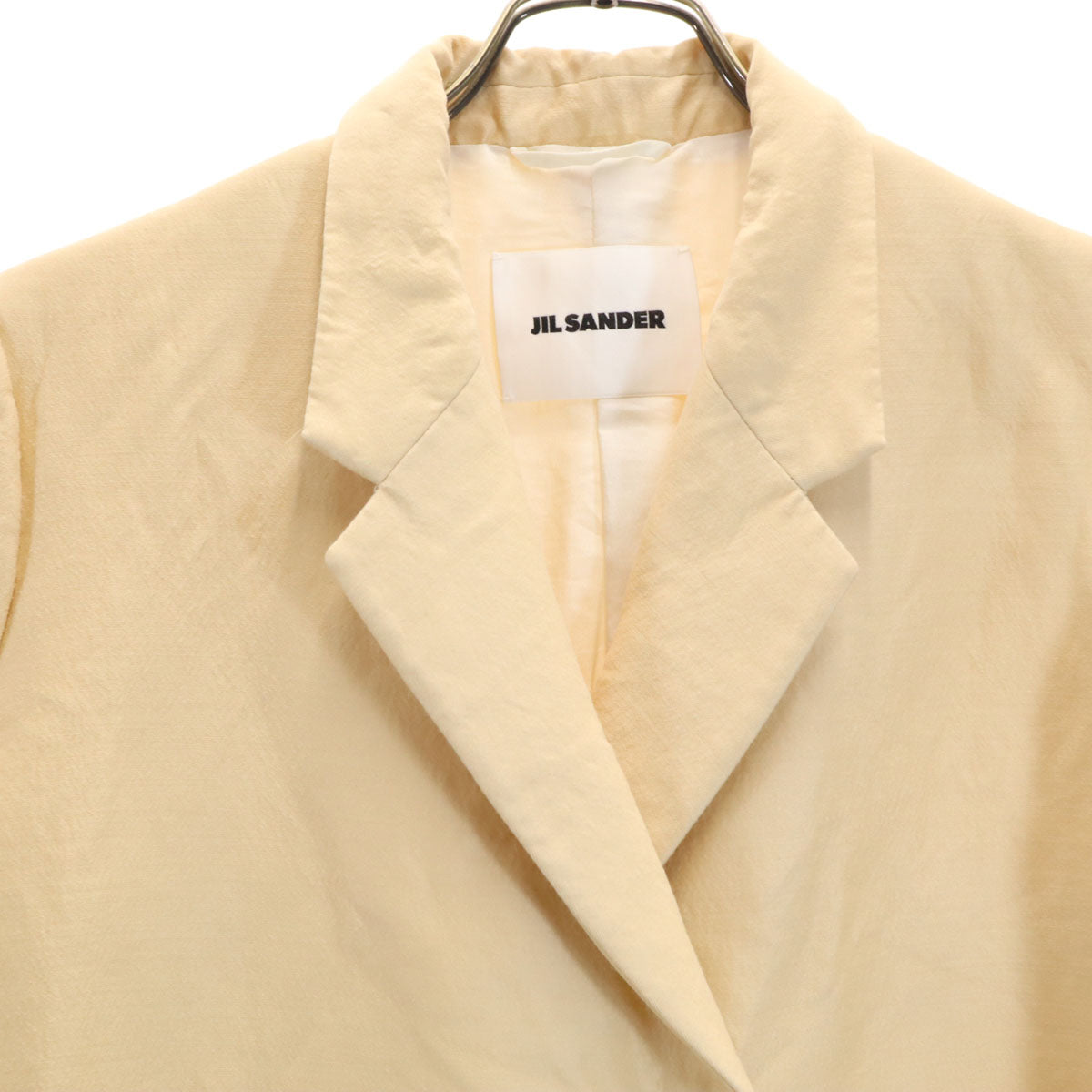 JIL SANDER ジルサンダー イタリア製 ダブル テーラードジャケット 上下 セットアップ 34/32 生成り レディース