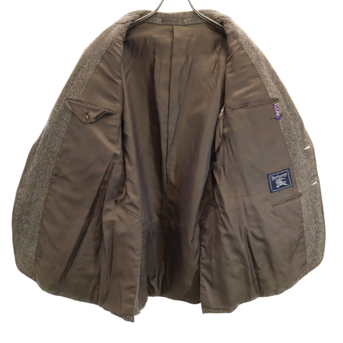 Burberrys バーバリーズ 90s オールド ヘリンボーン スーツ 上下 セットアップ AB6 ブラウン メンズ