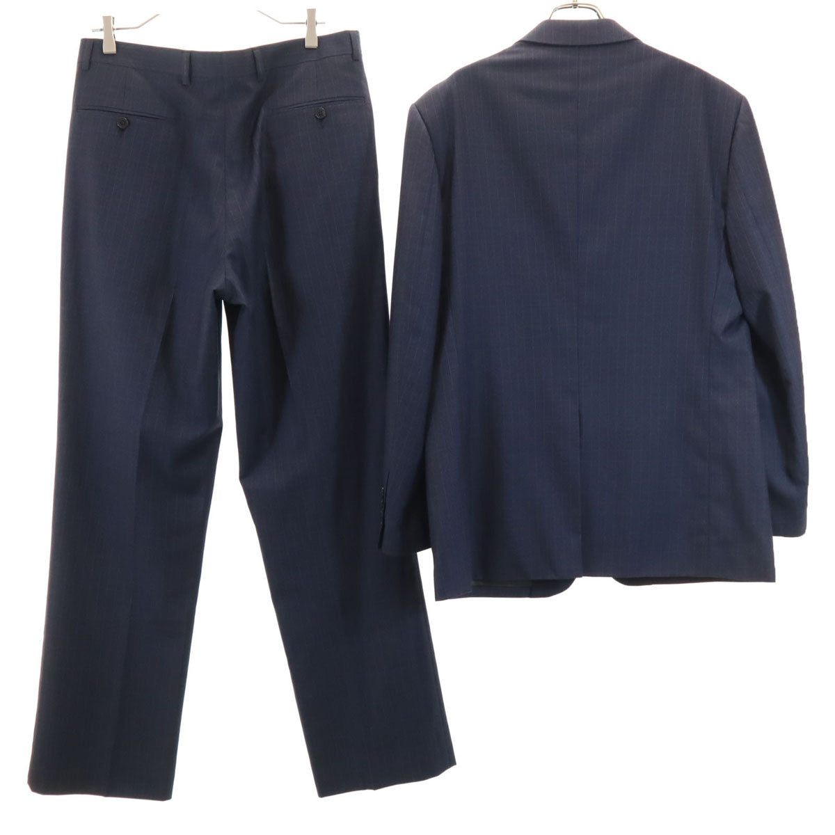 BOSS HUGO BOSS ボスヒューゴボス チェック柄 スーツ 上下 セットアップ 50 ネイビー メンズ