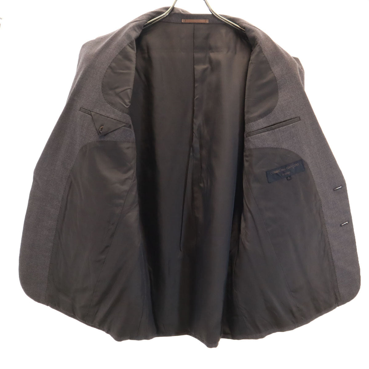 COMME des GARCONS HOMME コムデギャルソンオム 1990年 90s 日本製 オールド スーツ 上下 セットアップ S チャコール メンズ