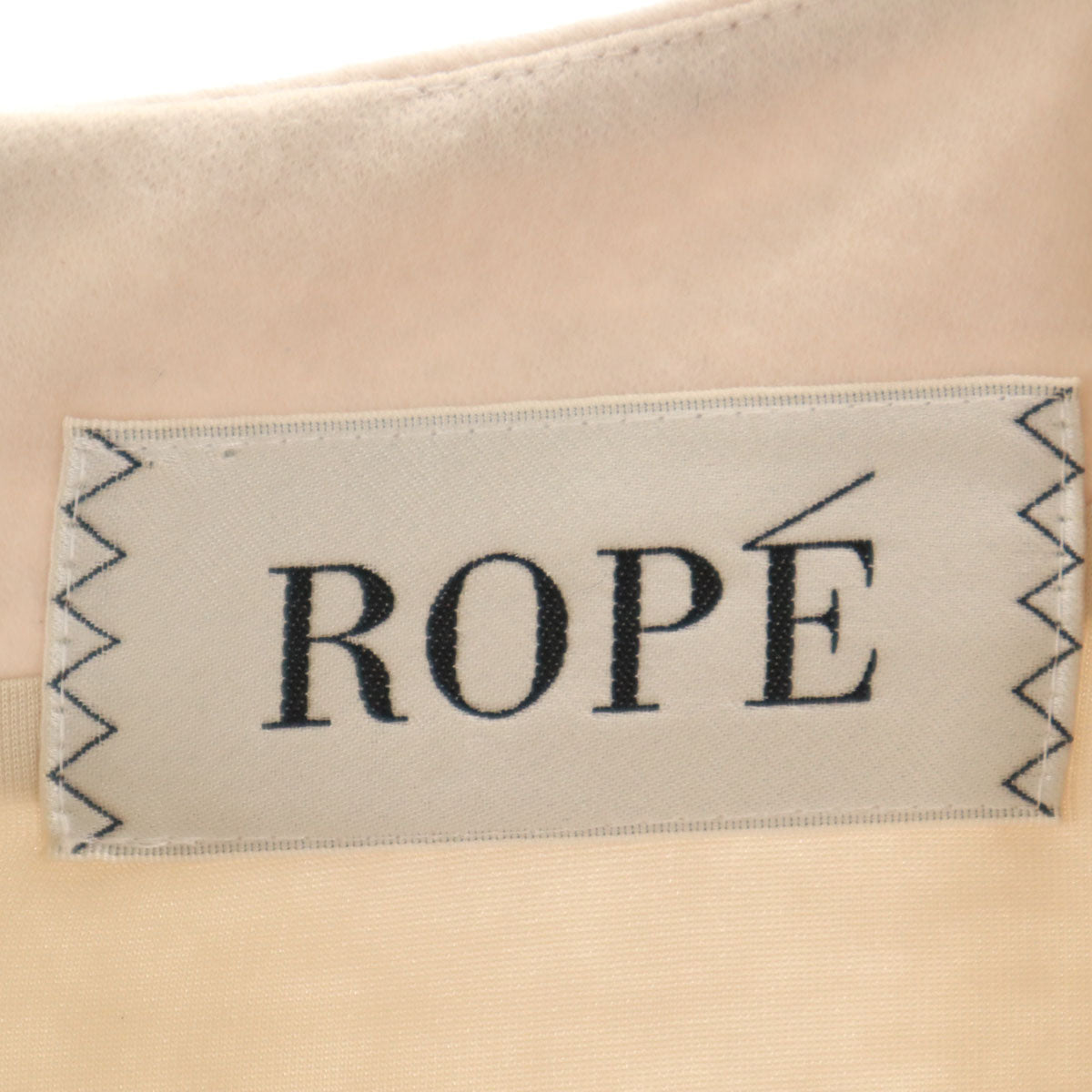 ROPE' ロペ 日本製 ウール 長袖 ワンピース 36 ベージュ レディース