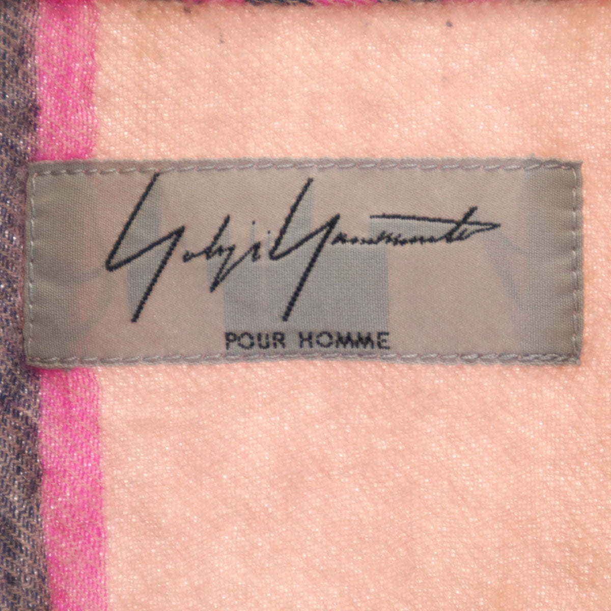 Yohji Yamamoto pour homme ヨウジヤマモトプルオム 13AW チェック柄 長袖 ネルシャツ ピンクベージュ メンズ