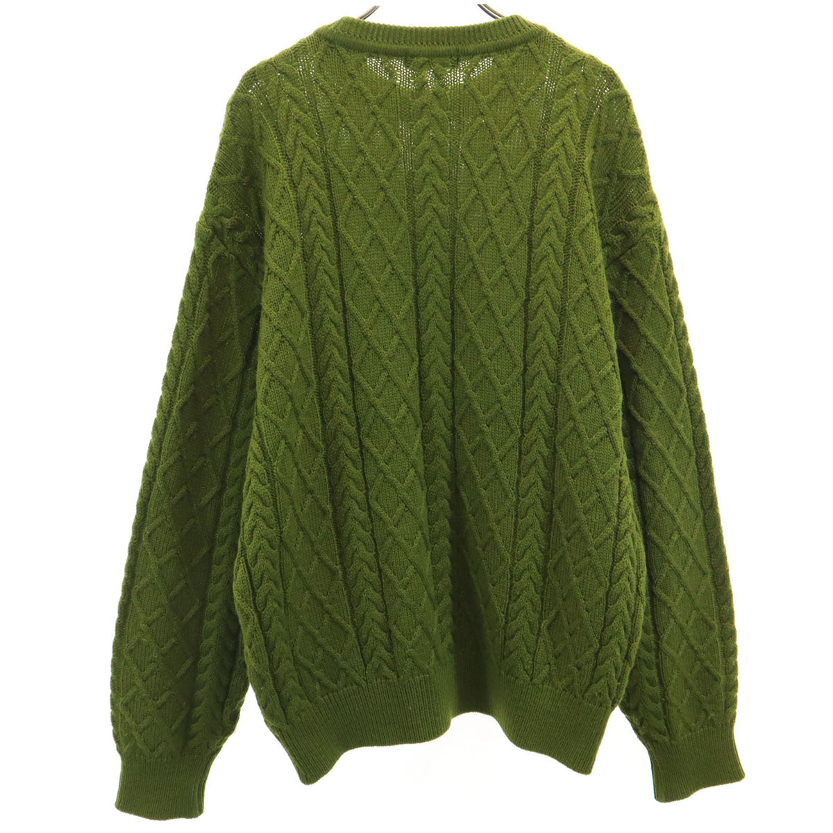 Christian Dior MONSIEUR クリスチャンディオール ムッシュ 90s オールド 長袖 アラン セーター L グリーン ニット メンズ