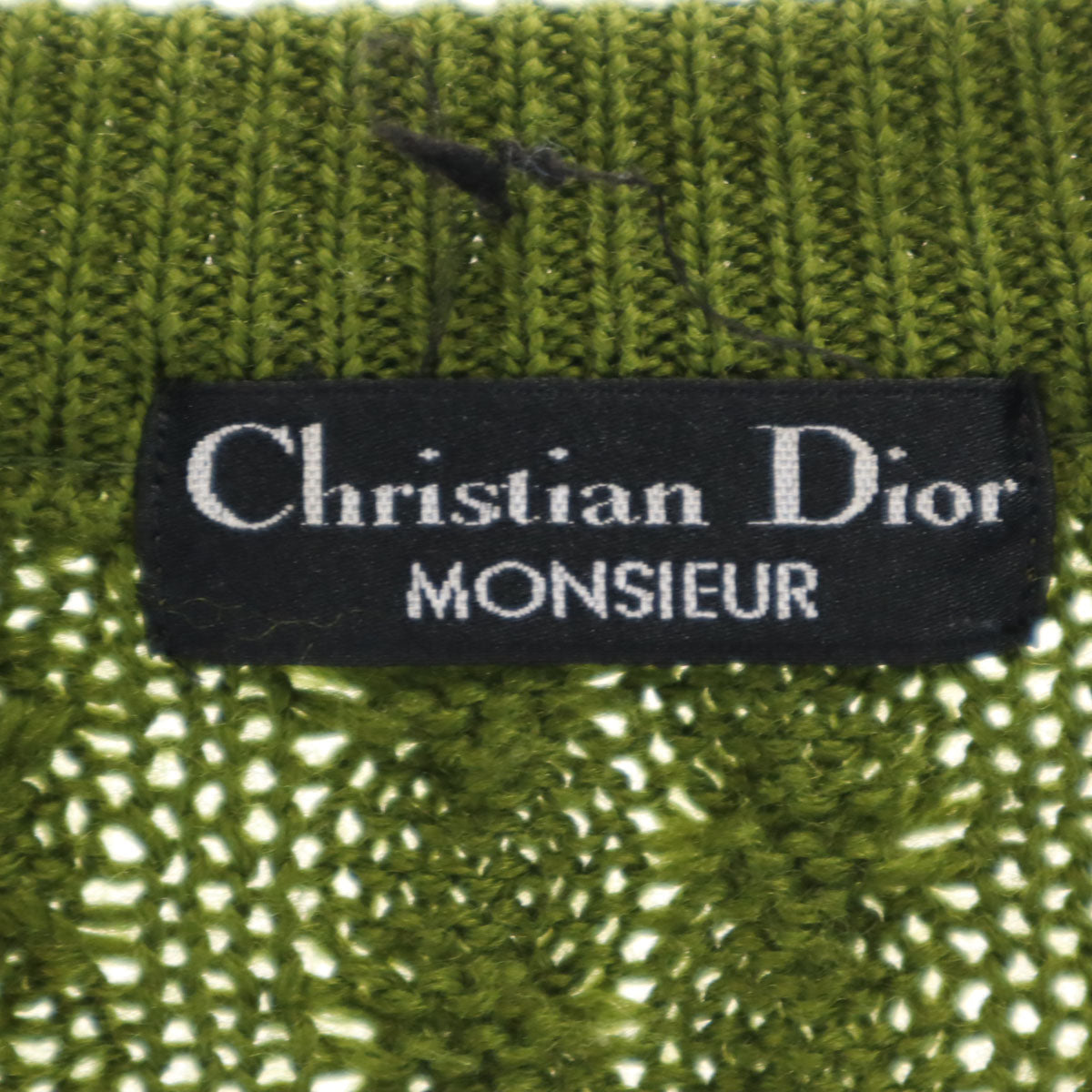 Christian Dior MONSIEUR クリスチャンディオール ムッシュ 90s オールド 長袖 アラン セーター L グリーン ニット メンズ